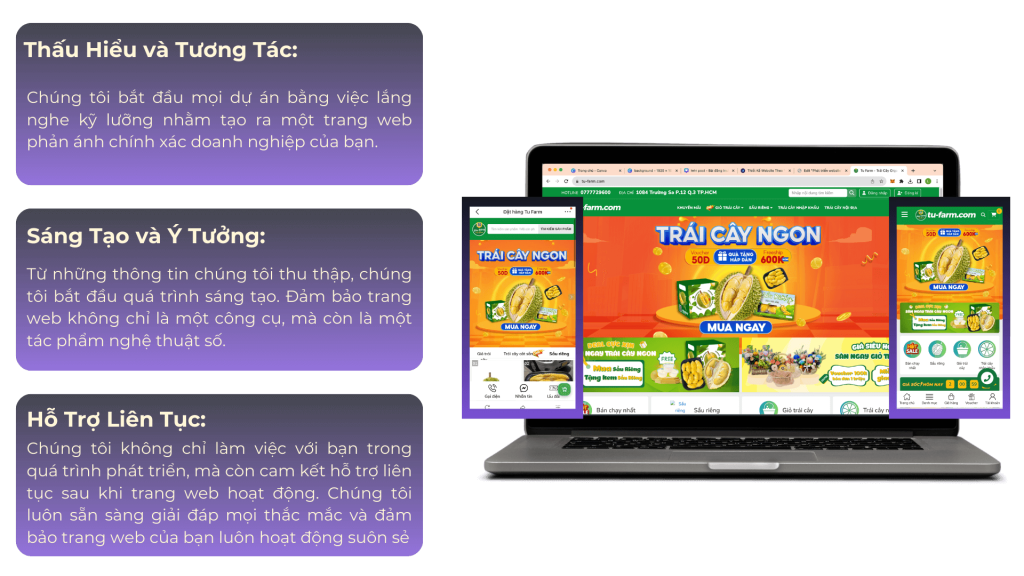 Phát triển website Tu Farm