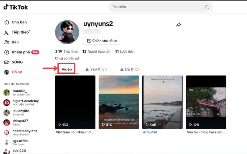 Vào mục video Vào mục video