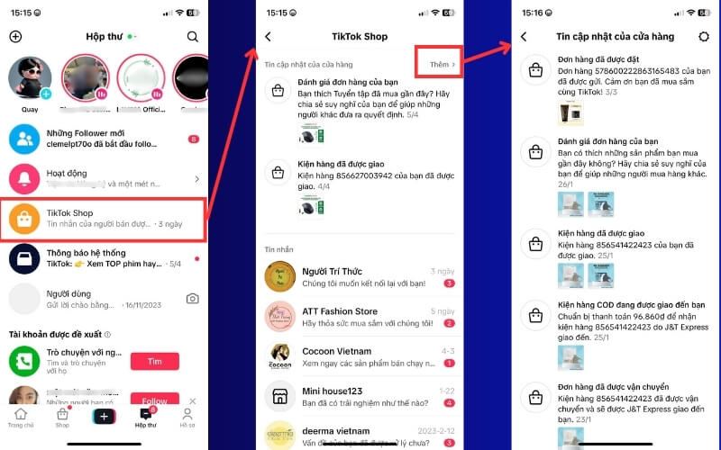Chọn cập nhật về cửa hàng
