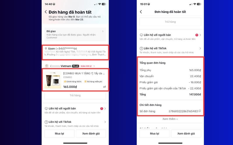Theo dõi thông tin đơn hàng